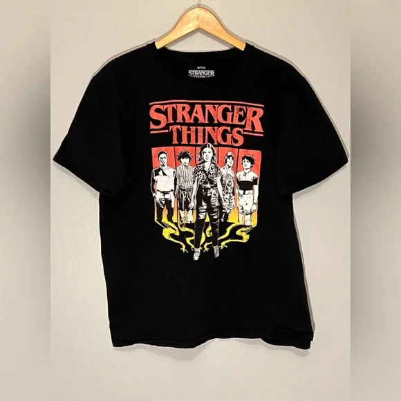 Stranger Things Men's Rink-O-Mania Graphic Tee - Fun Cotton Shirt